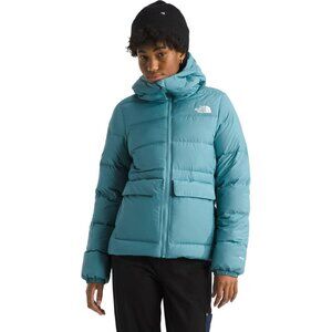 100% Authentic The North Face Gotham women down jacket 600 ALGAE BLUE Size Large